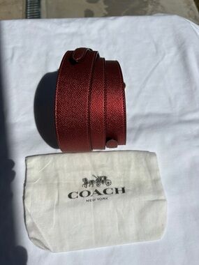 Coach Metallic Red Crossbody Novelty Strap